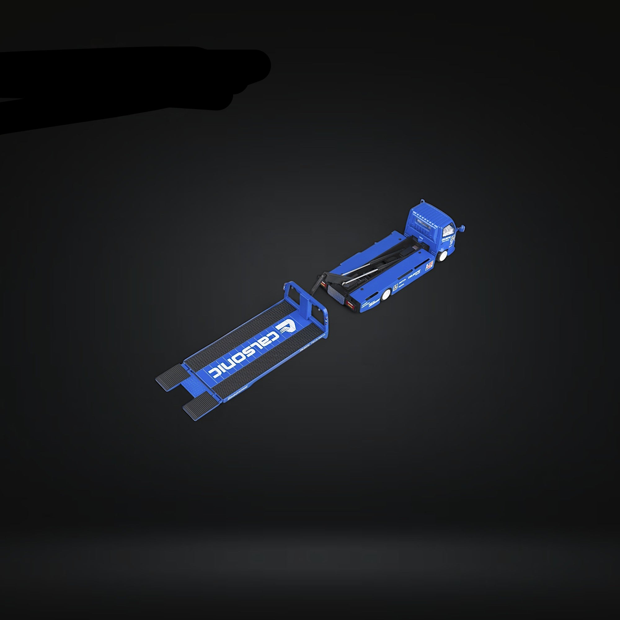 HINO 300 Custom Truck Flatbed  Blue Calsonic Livery 1:64 by MicroTurbo 5