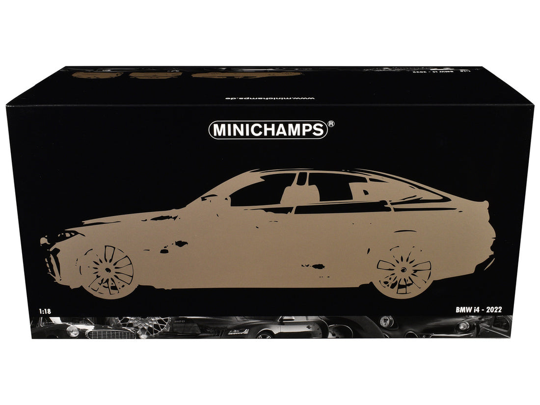BMW i4 White Metallic 1/18 Diecast Model Car by Minichamps-1