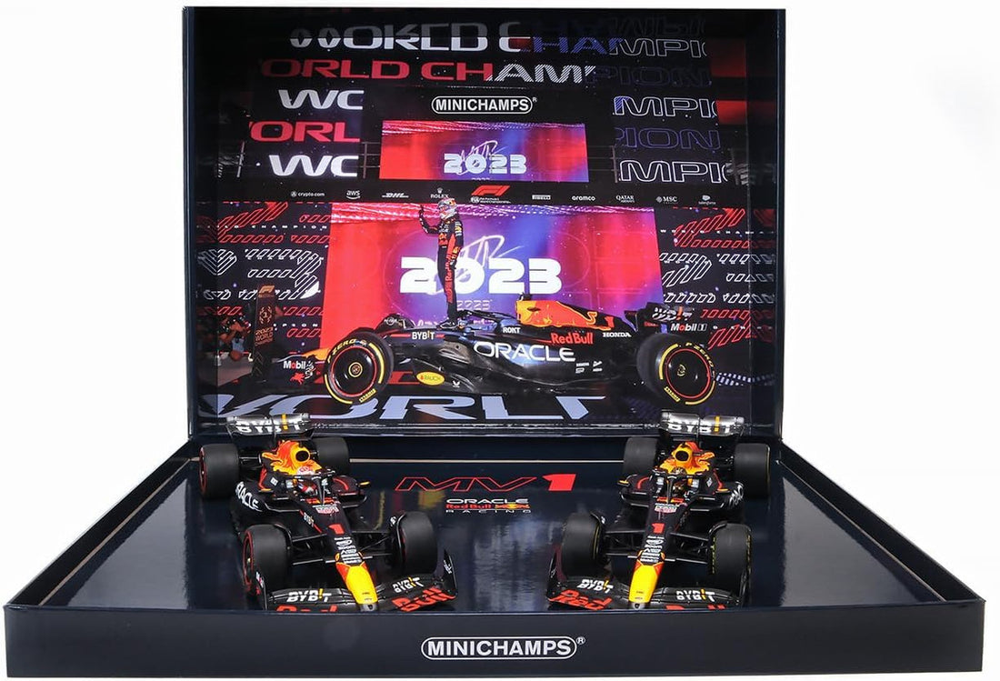 Red Bull Racing RB19 #1 Max Verstappen "Oracle" F1 Formula One "Qatar GP" (2023) Set of 2 Cars Limited Edition to 499 pieces Worldwide 1/18 Diecast Model Cars by Minichamps-2