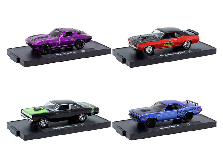 "Auto-Drivers" Set of 4 pieces in Blister Packs Release 128 Limited Edition to 9600 pieces Worldwide 1/64 Diecast Model Cars by M2 Machines-1