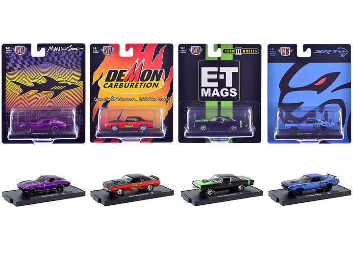 "Auto-Drivers" Set of 4 pieces in Blister Packs Release 128 Limited Edition to 9600 pieces Worldwide 1/64 Diecast Model Cars by M2 Machines-0