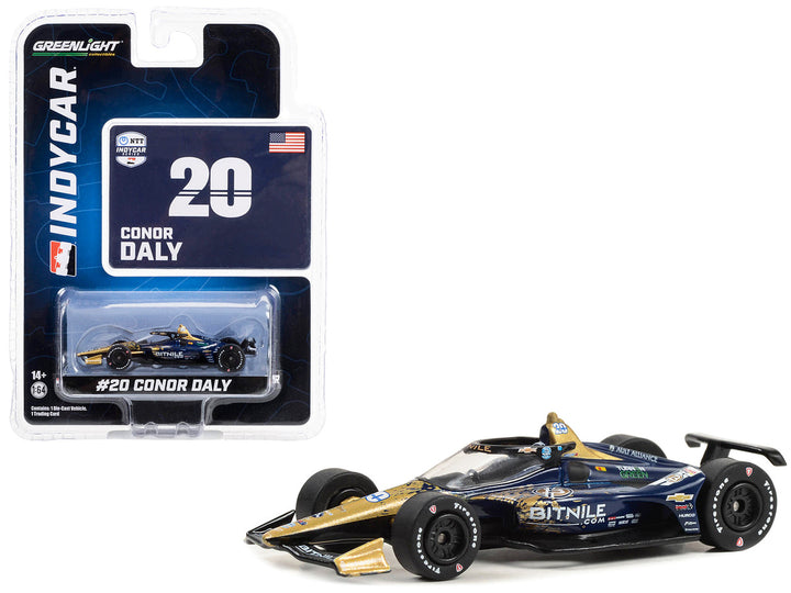 Dallara IndyCar #20 Conor Daly / Ed Carpenter Racing Bitnile "NTT IndyCar Series" (2023) 1/64 Diecast Model Car by Greenlight-0