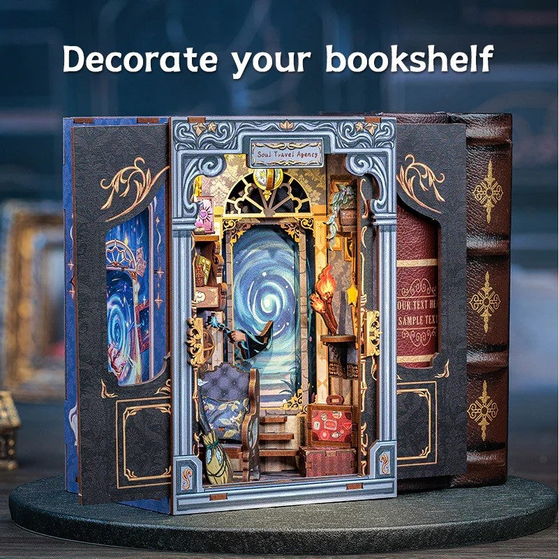 Book Nook Wizardi Miniature - Soul Travel Agency Roombox Kit-4