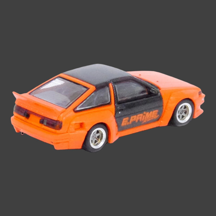 Toyota Corolla Sprinter Trueno AE86 "PANDEM / ROCKET BUNNY" E. Prime Racing 1:64 by Inno64 IN64-AE86P-EPR Rear View