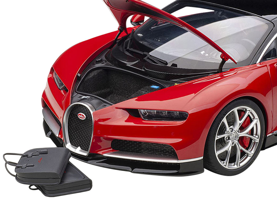 Bugatti Chiron Italian Red and Nocturne Black 1/12 Model Car by Autoart-2