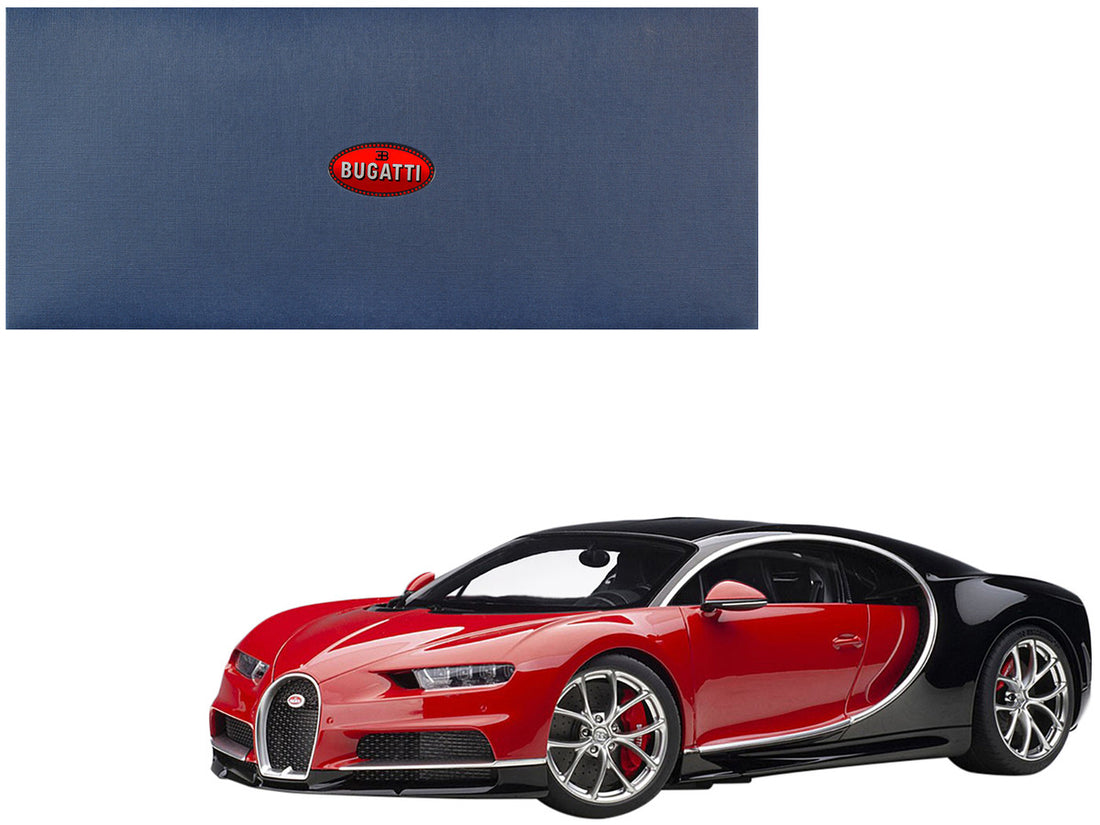 Bugatti Chiron Italian Red and Nocturne Black 1/12 Model Car by Autoart-0