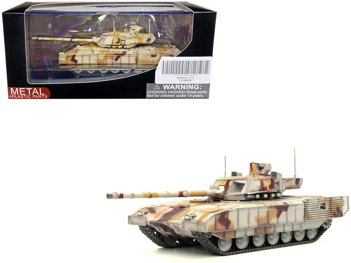 Russian T14 Armata MBT (Main Battle Tank) Multi-Desert Camouflage "Armor Premium" Series 1/72 Diecast Model by Panzerkampf-0