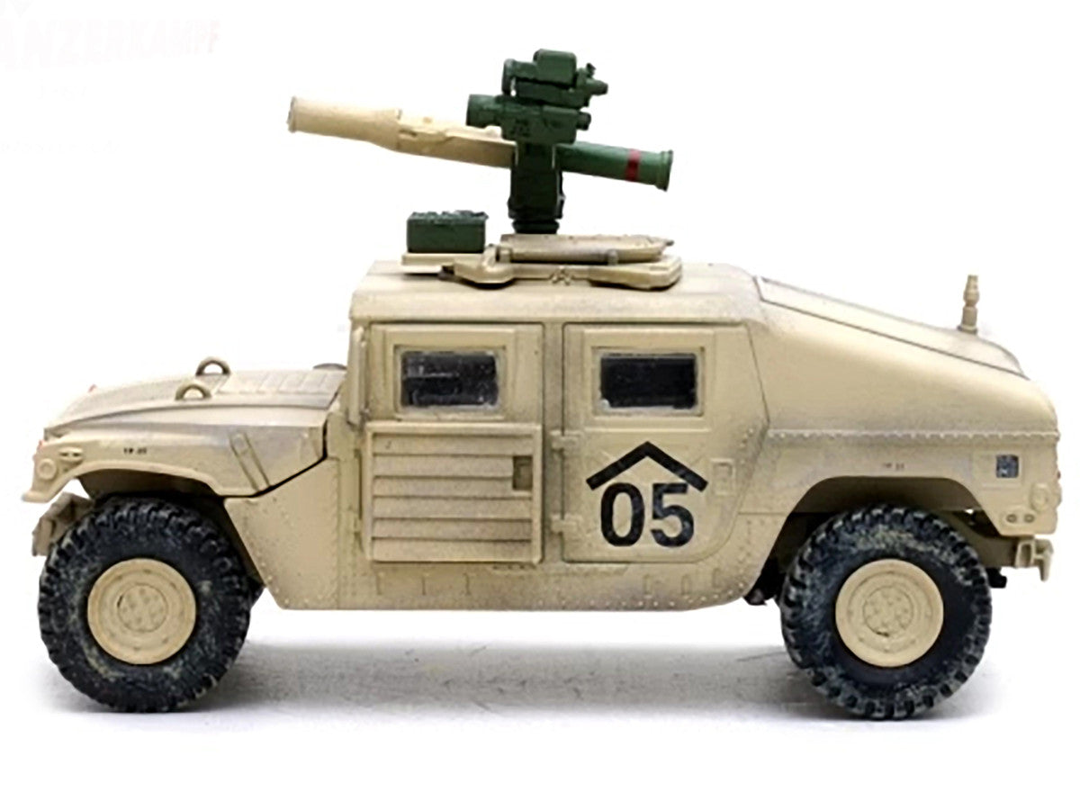 M1046 HUMVEE Tow Missile Carrier Desert Camouflage "E Troop 9th Regiment 2nd Brigade Combat Team 3rd Infantry Division (Mechanized) Iraq" (2003) "Military Miniature" Series 1/64 Diecast Model by Panzerkampf-2