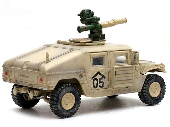 M1046 HUMVEE Tow Missile Carrier Desert Camouflage "E Troop 9th Regiment 2nd Brigade Combat Team 3rd Infantry Division (Mechanized) Iraq" (2003) "Military Miniature" Series 1/64 Diecast Model by Panzerkampf-1