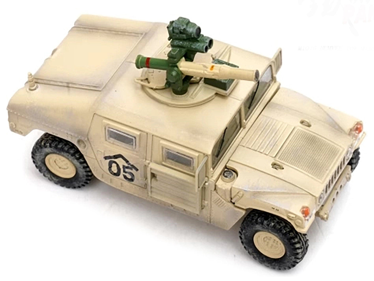 M1046 HUMVEE Tow Missile Carrier Desert Camouflage "E Troop 9th Regiment 2nd Brigade Combat Team 3rd Infantry Division (Mechanized) Iraq" (2003) "Military Miniature" Series 1/64 Diecast Model by Panzerkampf-3