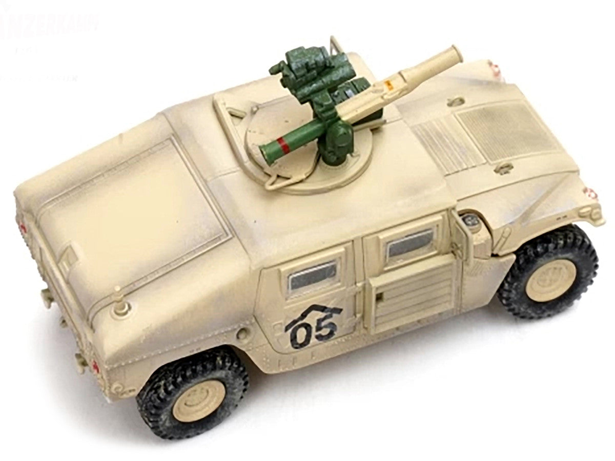 M1046 HUMVEE Tow Missile Carrier Desert Camouflage "E Troop 9th Regiment 2nd Brigade Combat Team 3rd Infantry Division (Mechanized) Iraq" (2003) "Military Miniature" Series 1/64 Diecast Model by Panzerkampf-4