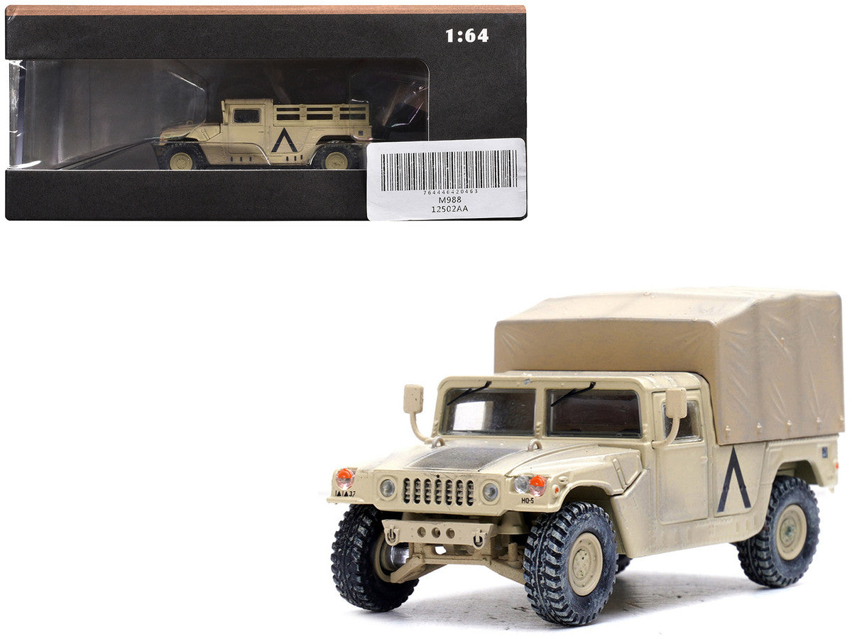 M998 HMMWV "1st Battalion 37th Armored Regiment 3rd Combat Brigade 1st Armored Division Gulf War Iraq" (1991) United States Army "Military Miniature" Series 1/64 Diecast Model by Panzerkampf-4