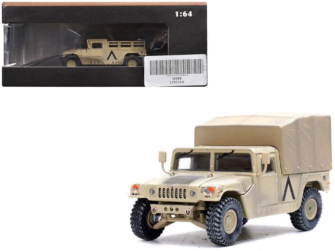 M998 HMMWV "1st Battalion 37th Armored Regiment 3rd Combat Brigade 1st Armored Division Gulf War Iraq" (1991) United States Army "Military Miniature" Series 1/64 Diecast Model by Panzerkampf-4