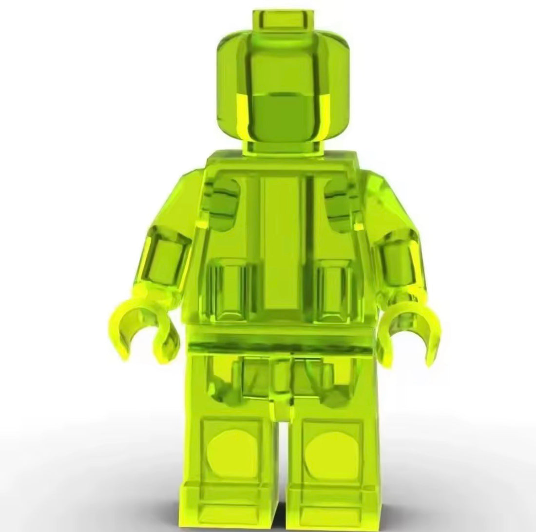 Set of 12 Transparent Minifigures – Clear Minifigs (Adult Builds & Display-Grade) for Lego 14