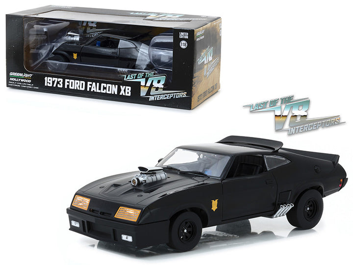 1973 Ford Falcon XB Black "Last of the V8 Interceptors" (1979) Movie 1/18 Diecast Model Car by Greenlight-0