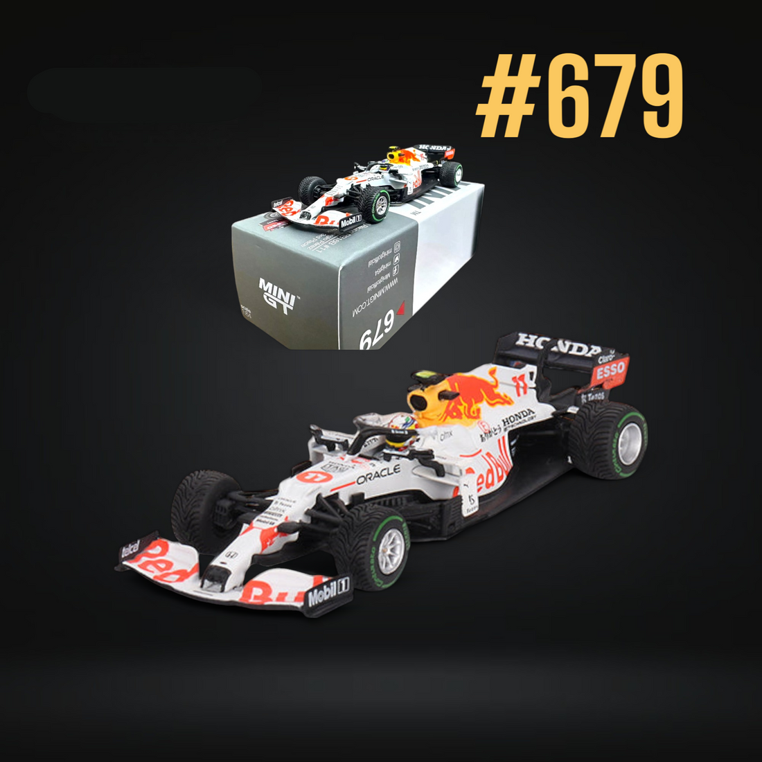 Red Bull RB16B #11 Sergio Pérez 2021 Turkish Grand Prix 3rd Place #679 1:64 MGT00679 by Mini-GT