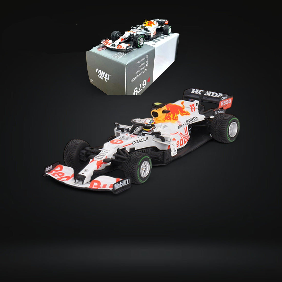 Red Bull RB16B #11 Sergio Pérez 2021 Turkish Grand Prix 3rd Place #679 1:64 MGT00679 by Mini-GT - 2