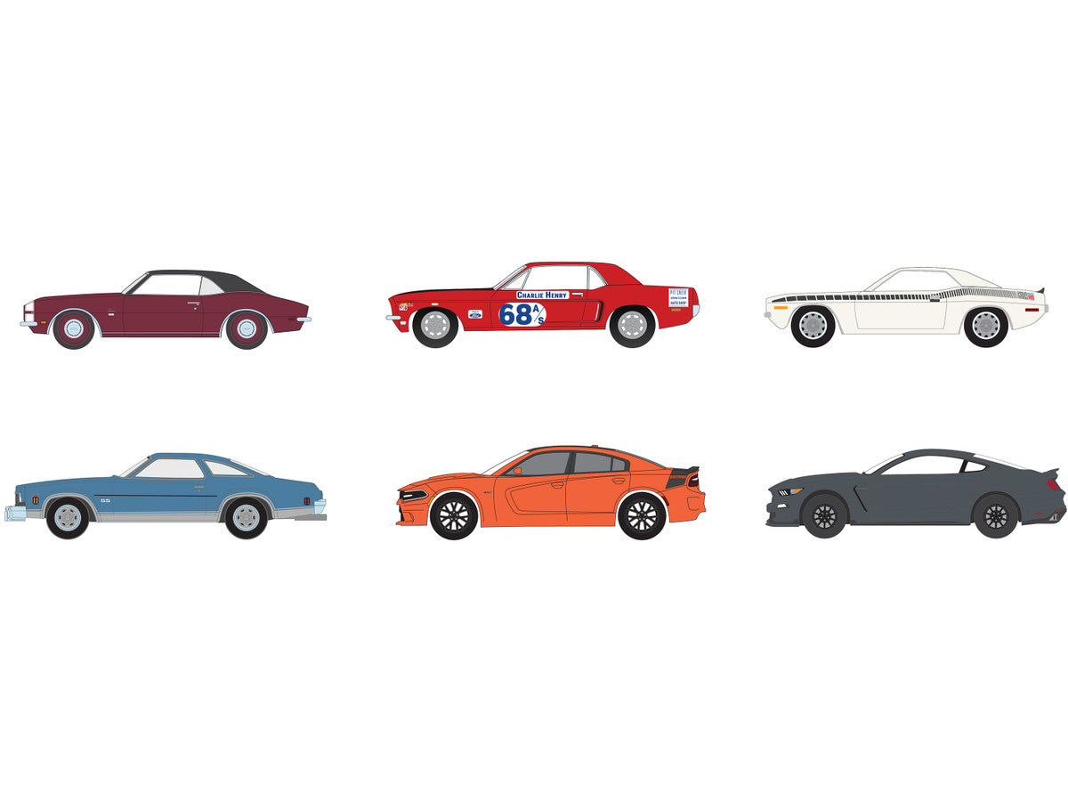 "GreenLight Muscle" Set of 6 pieces Series 29 1/64 Diecast Model Cars by Greenlight-1