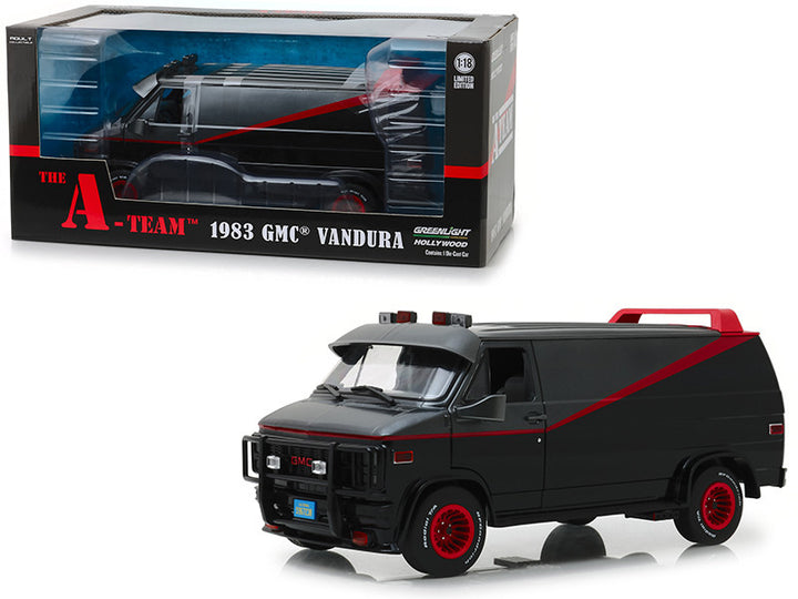 1983 GMC Vandura Black "The A-Team" (1983-1987) TV Series 1/18 Diecast Model Car by Greenlight-0