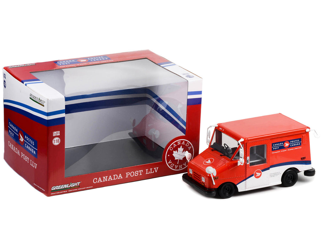 Canada Post LLV Long-Life Postal Delivery Vehicle Red and White 1/18 Diecast Model Car by Greenlight-3