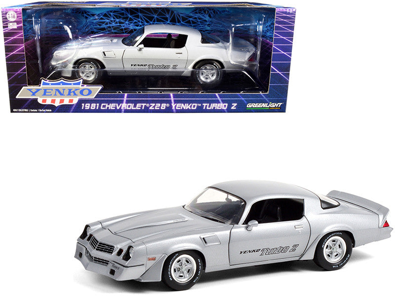 1981 Chevrolet Camaro Z/28 Yenko Turbo Z Turbo Silver Metallic 1/18 Diecast Model Car by Greenlight-0