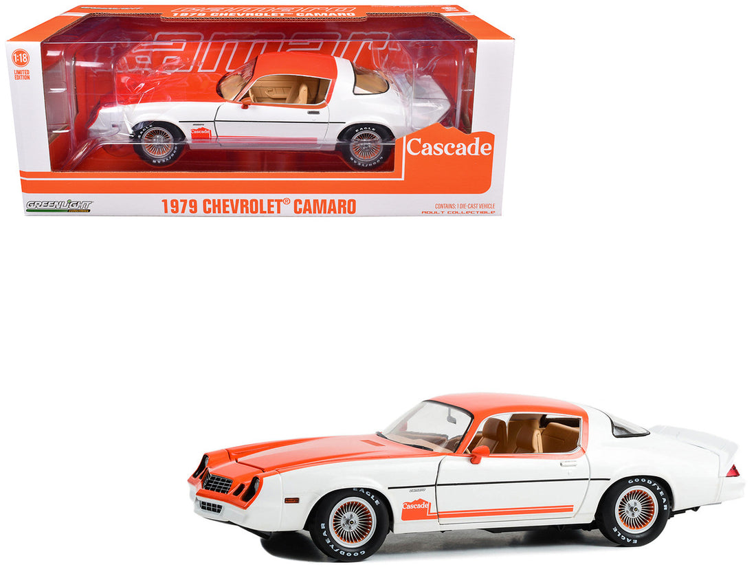 1979 Chevrolet Camaro Cascade Edition White and Orange "Oregon and Washington Limited Edition" 1/18 Diecast Model Car by Greenlight-2