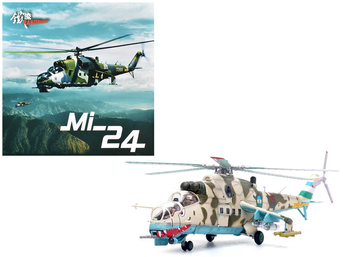 Mil Mi-24V Hind Attack Helicopter "#115 Baku Azerbaijan" (2000) Azerbaijani Air Force 1/72 Diecast Model by Panzerkampf-4