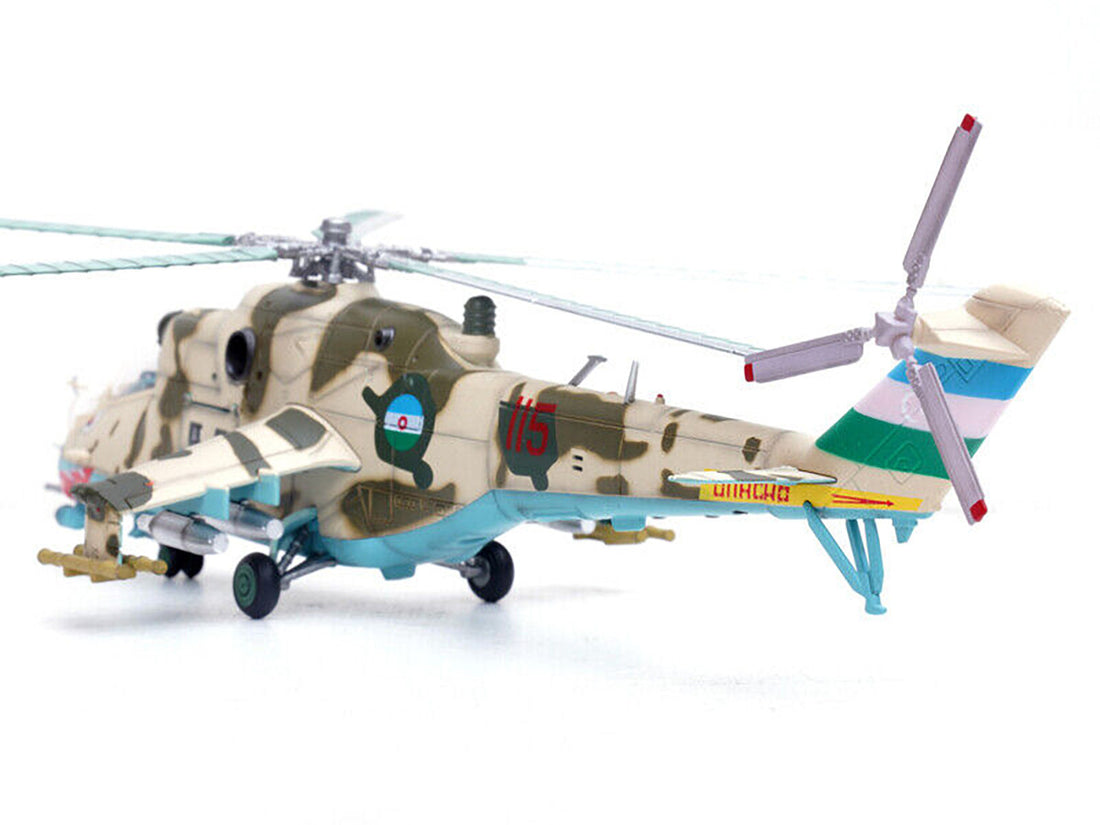 Mil Mi-24V Hind Attack Helicopter "#115 Baku Azerbaijan" (2000) Azerbaijani Air Force 1/72 Diecast Model by Panzerkampf-0