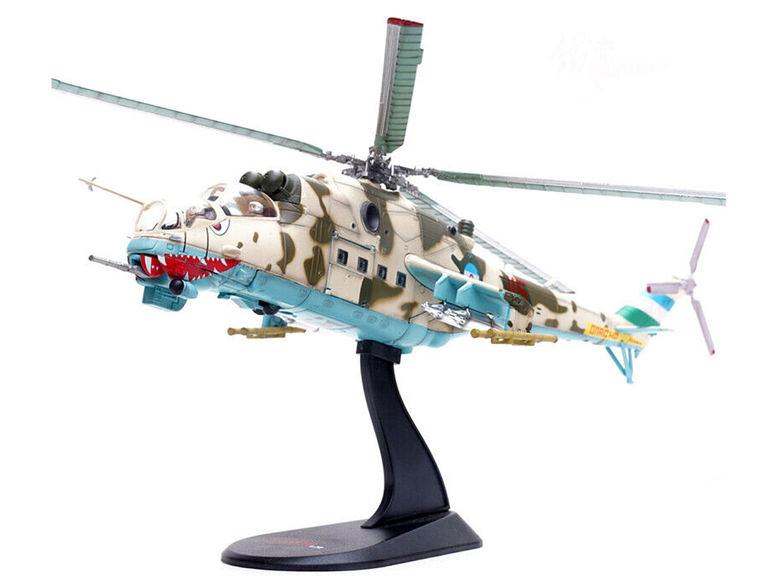 Mil Mi-24V Hind Attack Helicopter "#115 Baku Azerbaijan" (2000) Azerbaijani Air Force 1/72 Diecast Model by Panzerkampf-2