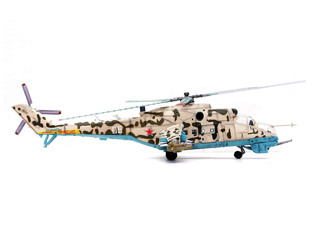 Mil Mi-24V Hind Attack Helicopter "#05 Kandahar Afghanistan" (1986) Soviet Air Force 1/72 Diecast Model by Panzerkampf-1