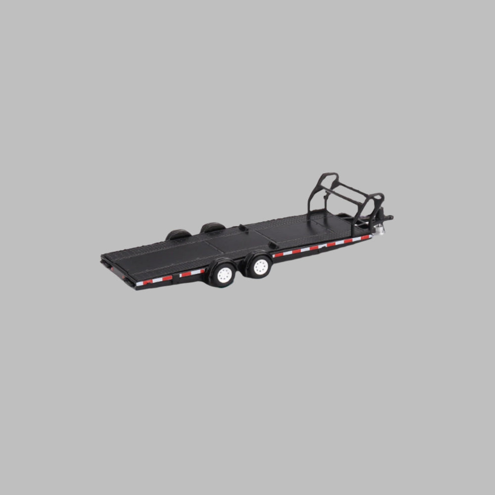 Car Hauler Trailer Black #AC19 1:64 by Mini-GT MGTAC19 Angled Rear View