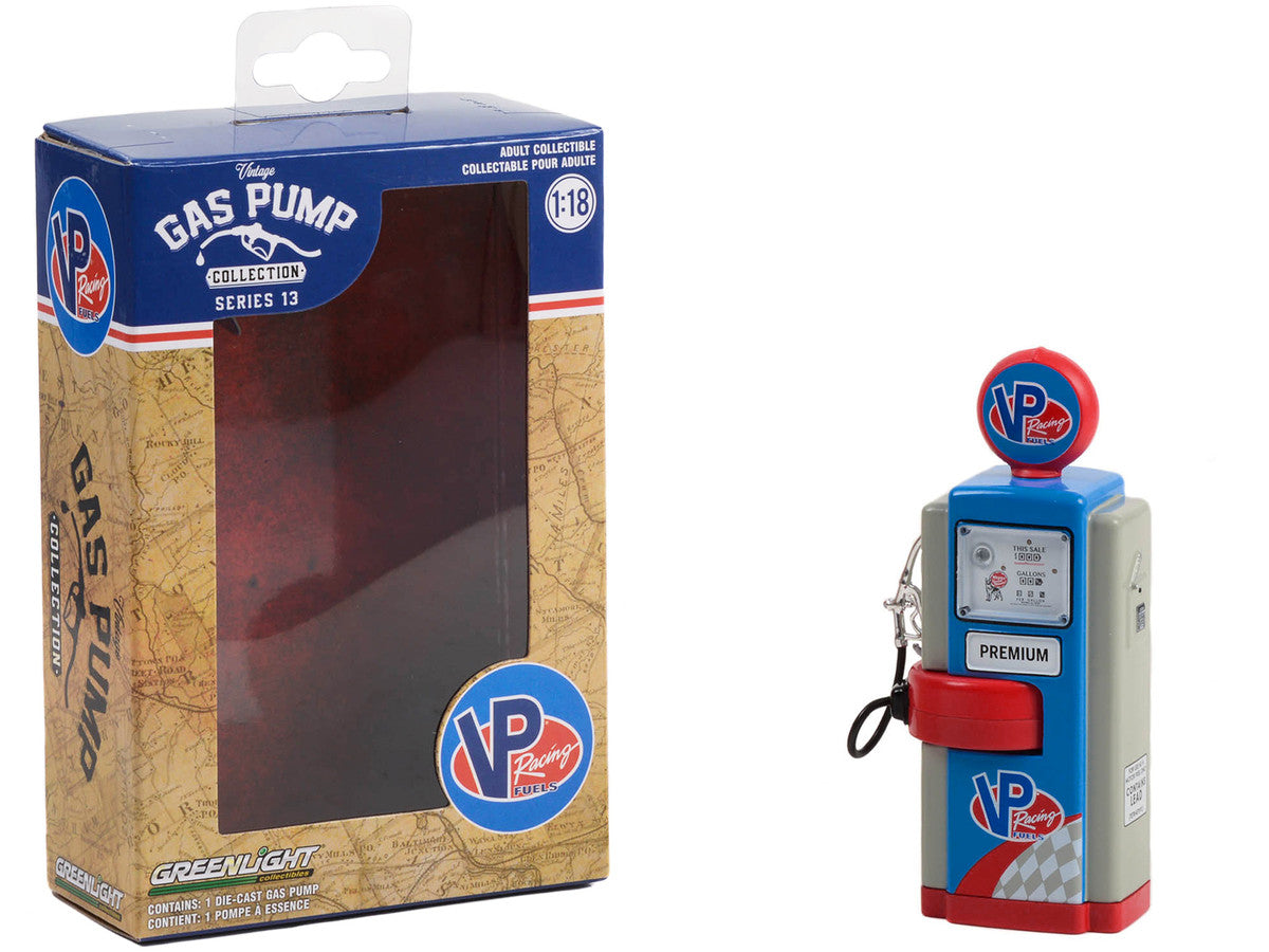 1948 Wayne 100-A Gas Pump "VP Racing Fuels" Blue and Gray "Vintage Gas Pumps" Series 13 1/18 Diecast Model by Greenlight-1