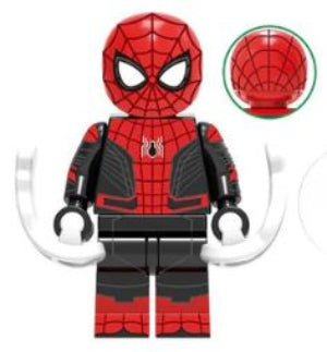Spider-Man Custom Minifig in Red and Black Suit for Lego