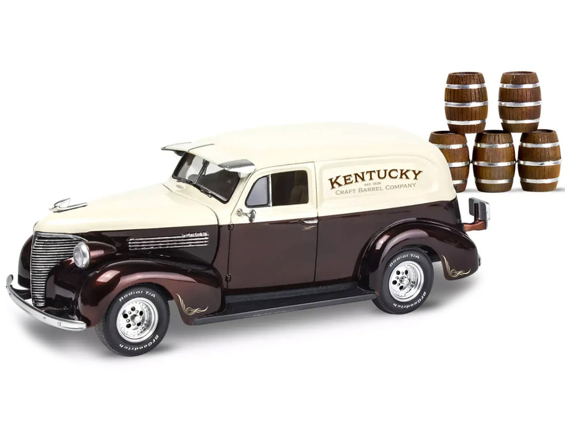 Level 4 Model Kit 1939 Chevrolet Sedan Delivery with Barrel Accessories 1/24 Scale Model by Revell-1