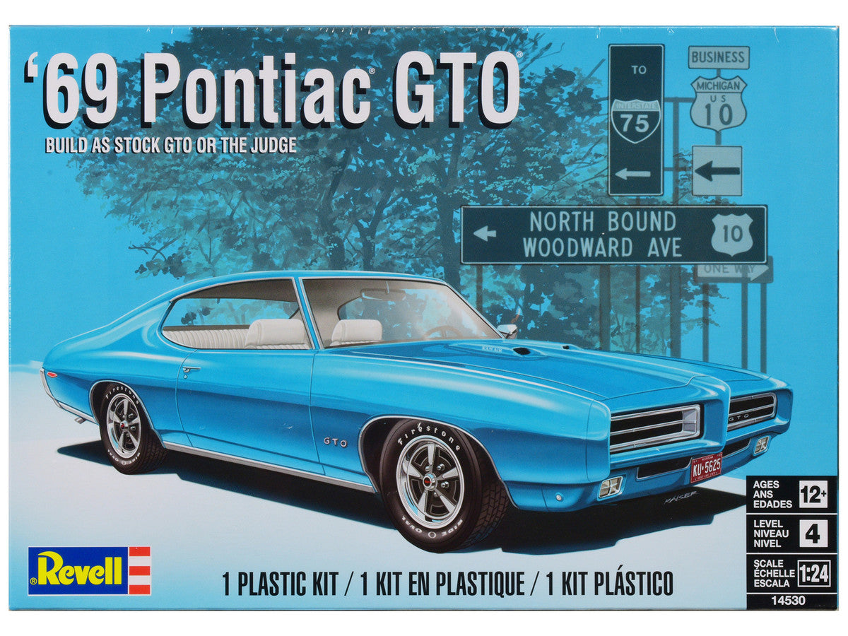 Level 4 Model Kit 1969 Pontiac GTO 2-in-1 Kit 1/24 Scale Model by Revell-0