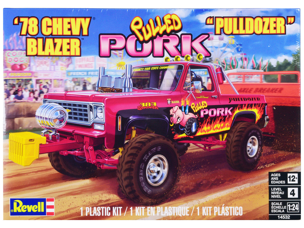 Level 4 Model Kit 1978 Chevrolet Blazer Pickup Truck "Pulled Pork Pulldozer" 1/24 Scale Model by Revell-0