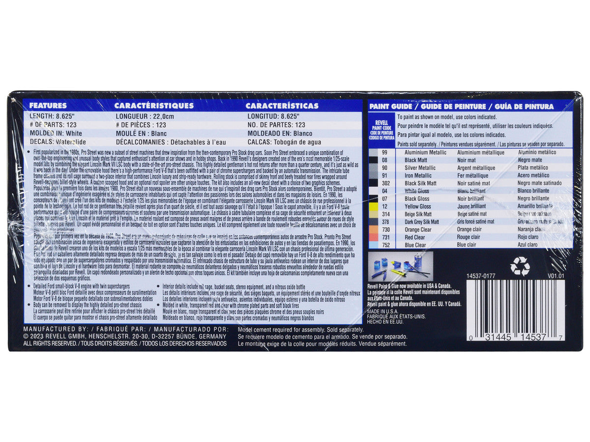 Level 5 Model Kit Lincoln Mark VII LSC Pro Street 1/25 Scale Model by Revell-1