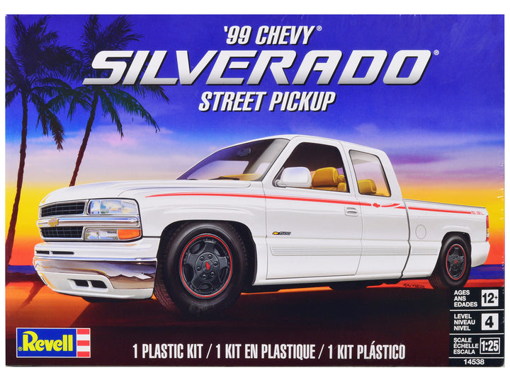 Level 4 Model Kit 1999 Chevrolet Silverado Street Pickup Truck 1/25 Scale Model by Revell-0