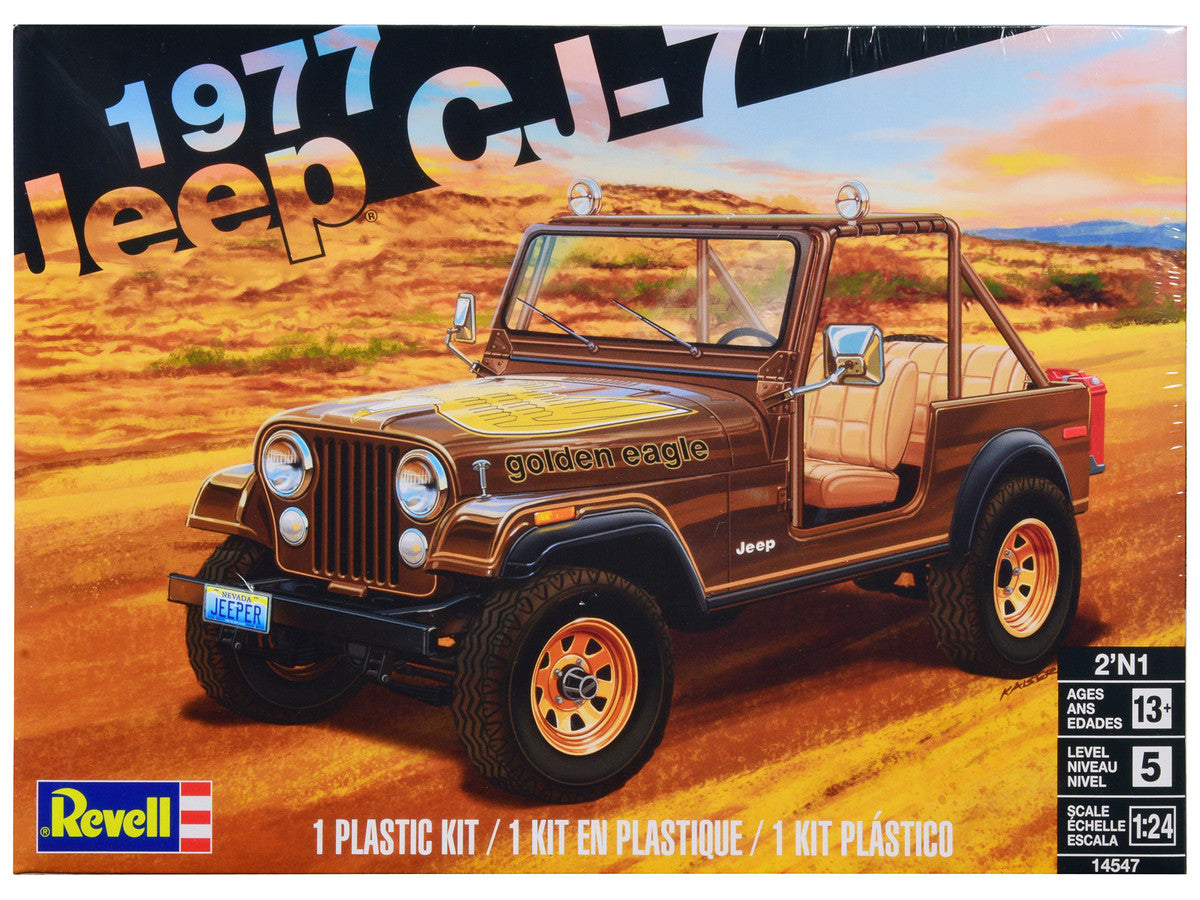 Level 5 Model Kit 1977 Jeep CJ-7 2-in-1 Kit 1/24 Scale Model by Revell-0