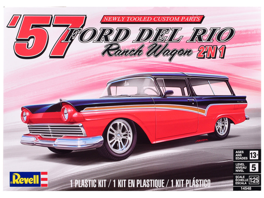 Revell 1957 Ford Del Rio Ranch Wagon 2-in-1 1:25 scale model kit box