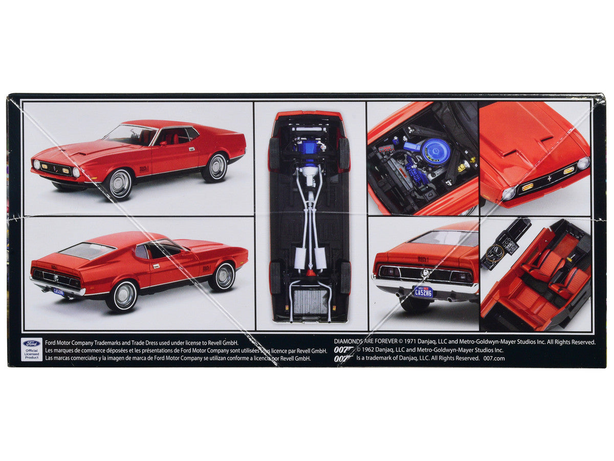 Level 4 Model Kit 1971 Ford Mustang Mach 1 James Bond 007 "Diamonds Are Forever" (1971) Movie 1/25 Scale Model by Revell-2