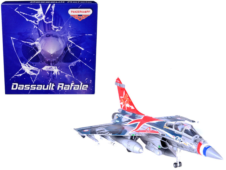 Dassault Rafale C Fighter Jet "Regiment de Chasse 2/30 Normandie-Niemen" 75th Anniversary Edition with Missile Accessories "Panzerkampf Wing" Series 1/72 Scale Model by Panzerkampf-0