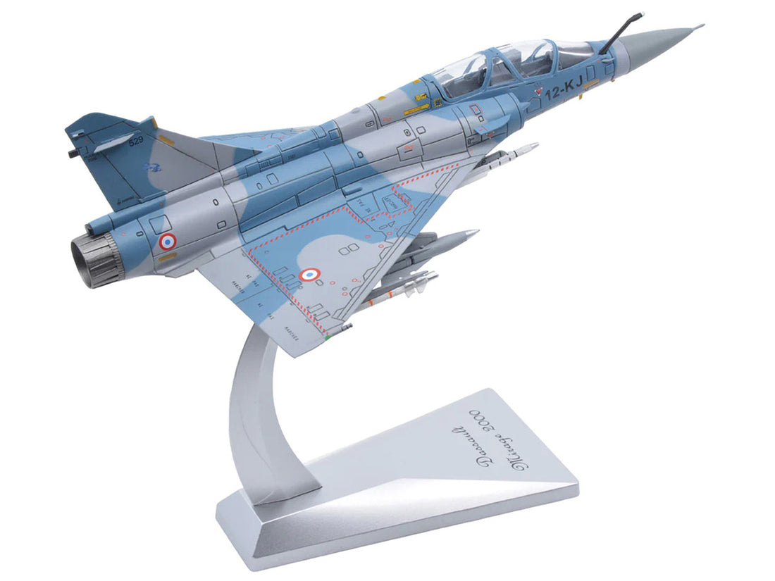 Dassault Mirage 2000B Fighter Plane Blue Camouflage with Missile Accessories "Wing" Series 1/72 Diecast Model by Panzerkampf-3