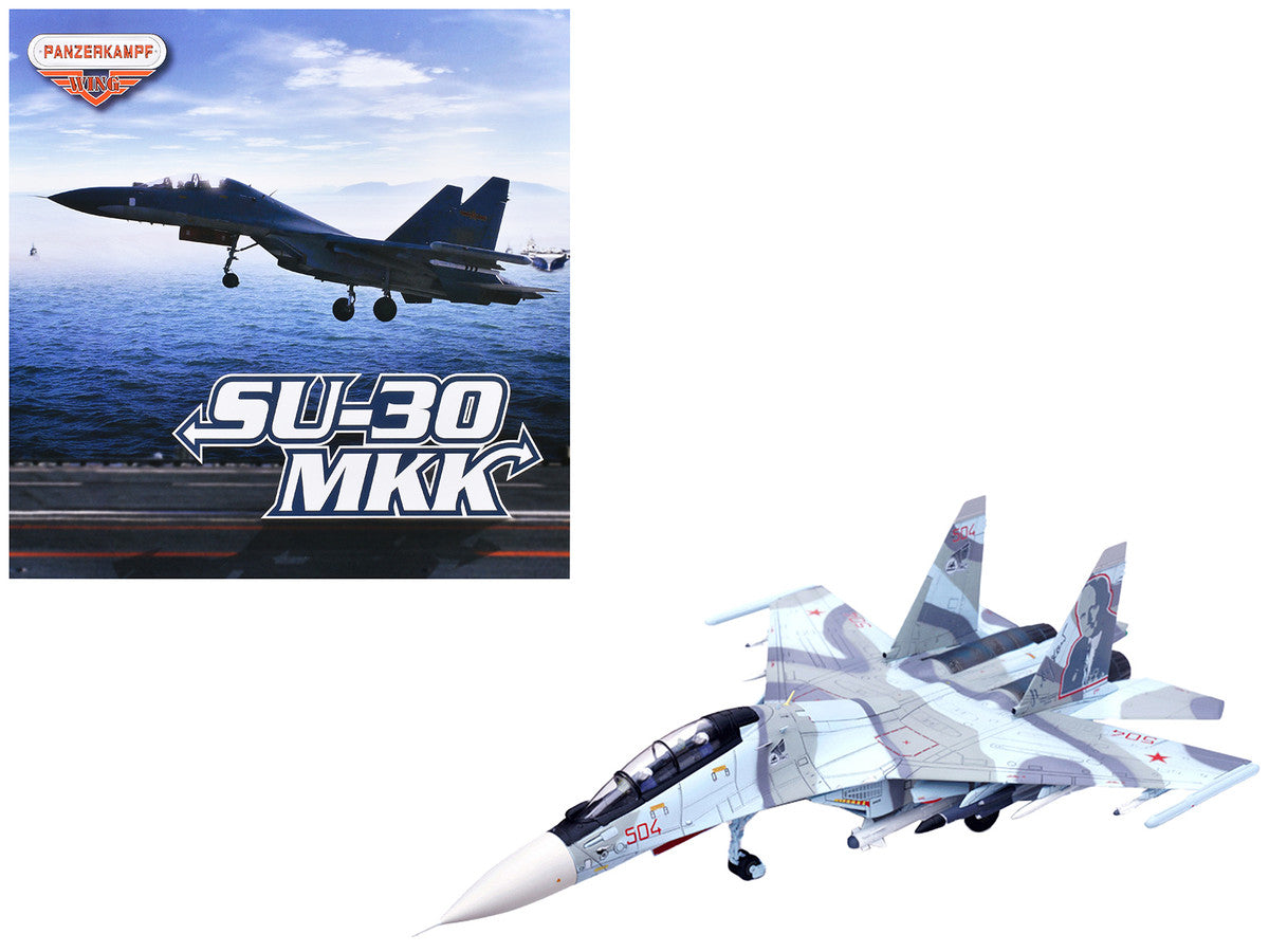 Sukhoi Su-30MKK Flanker-G Fighter Aircraft #504 "Russian Air Force" "Wing" Series 1/72 Diecast Model by Panzerkampf-0