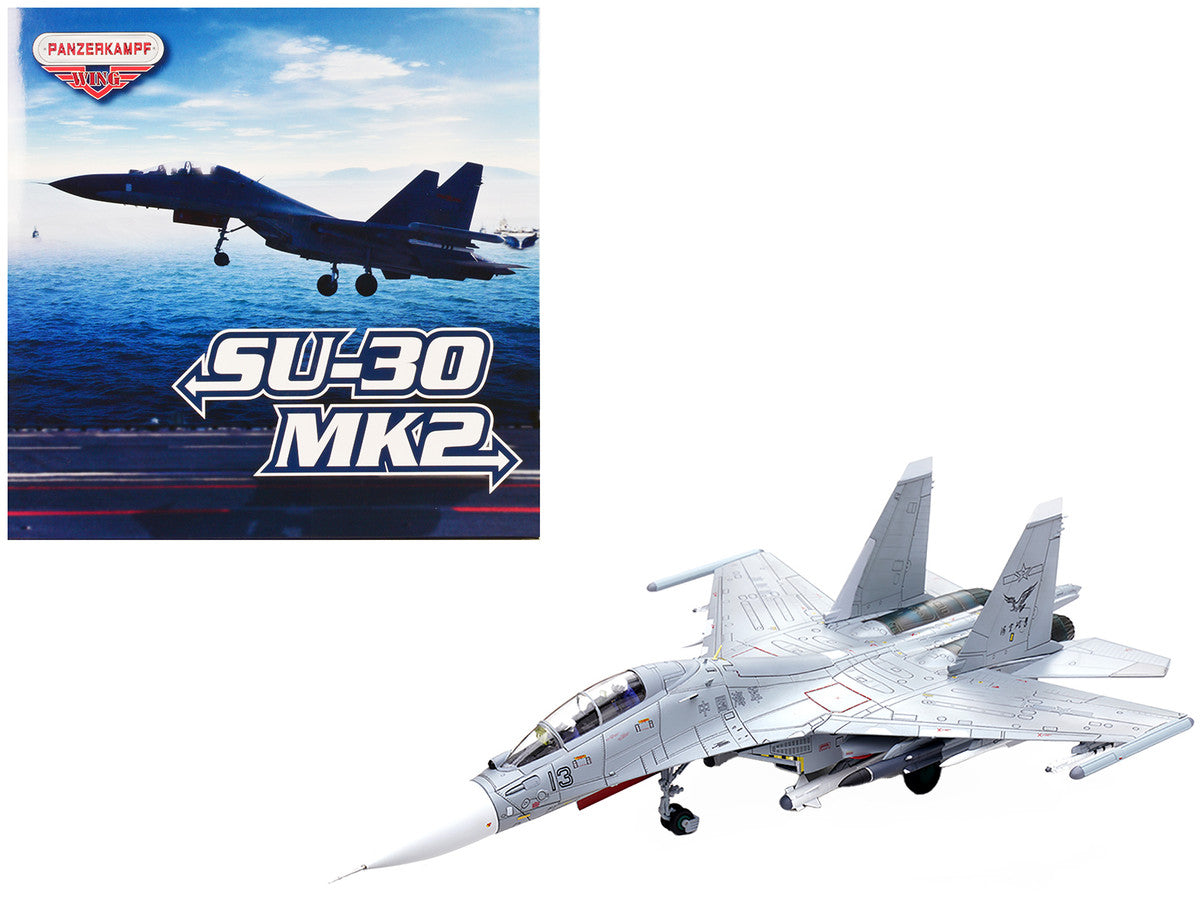 Sukhoi Su-30MKK Flanker-G Fighter Aircraft #13 "People's Liberation Army (PLA) Naval Aviation's Sea and Air Eagle Regiment" Chinese Air Force "Wing" Series 1/72 Diecast Model by Panzerkampf-0