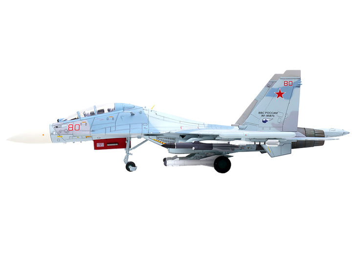 Sukhoi Su-30M2 Flanker-C Fighter Aircraft #80 "Russian Air Force" "Wing" Series 1/72 Diecast Model by Panzerkampf-1