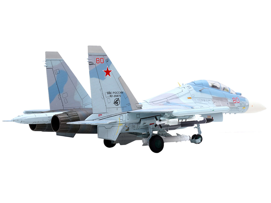 Sukhoi Su-30M2 Flanker-C Fighter Aircraft #80 "Russian Air Force" "Wing" Series 1/72 Diecast Model by Panzerkampf-2