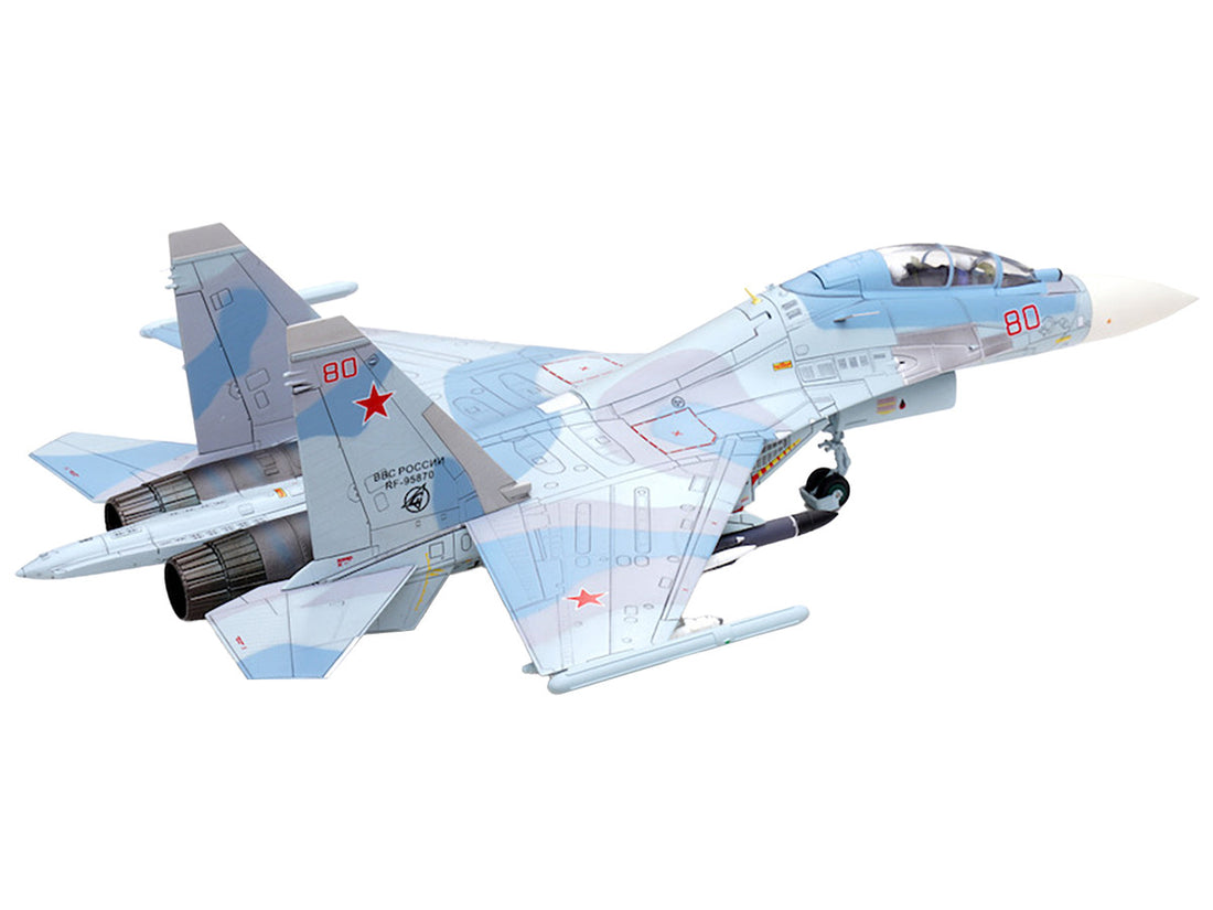 Sukhoi Su-30M2 Flanker-C Fighter Aircraft #80 "Russian Air Force" "Wing" Series 1/72 Diecast Model by Panzerkampf-3