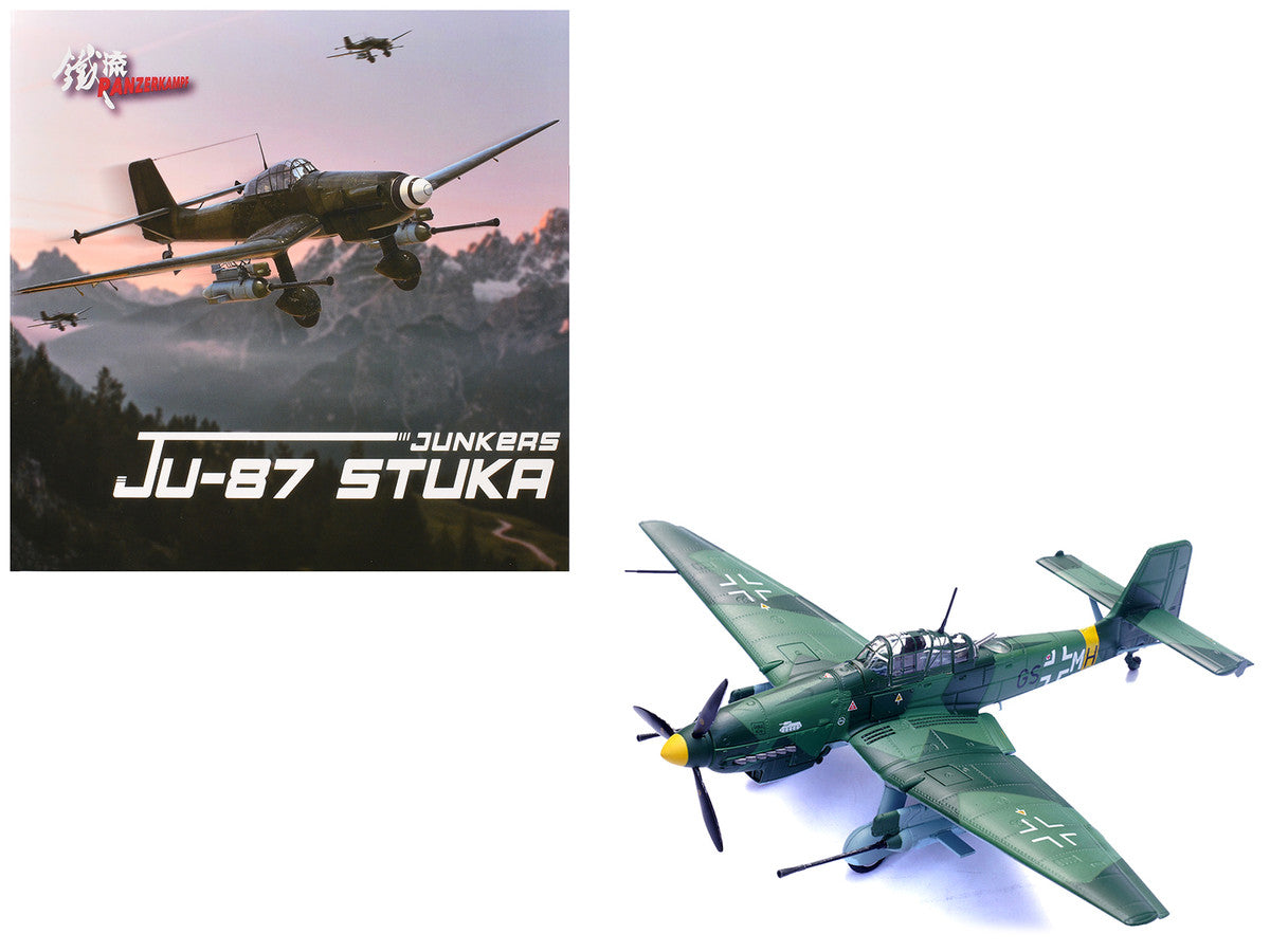 Junkers Ju 87G1 Stuka Bomber Aircraft "10.(Pz)/SG 2 Immelmann GS+MH Dubno Ukraine" (1944) German Luftwaffe "Wing" Series 1/72 Diecast Model by Panzerkampf-4