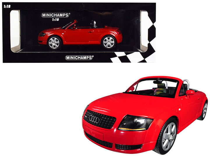 1999 Audi TT Roadster Red Limited Edition to 300 pieces Worldwide 1/18 Diecast Model Car by Minichamps-0